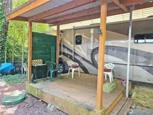 A nice little hangout spot next to the second metal carport.