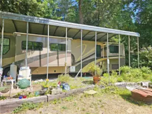 A better view of the size and scope of the larger of the two carports.