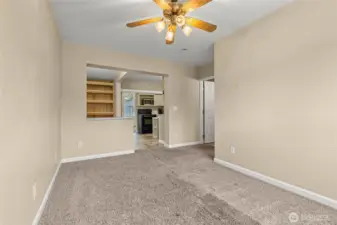 Secondary living area with access to Kitchen