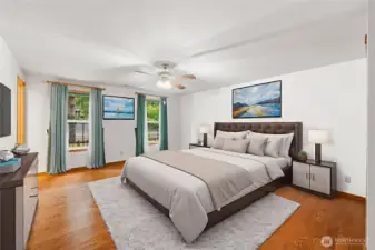 Primary suite, virtual staging
