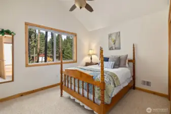 Guest bedroom on the upper level.