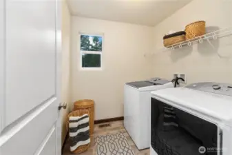 Spacious laundry room