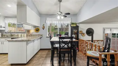 Informal dining area, perfectly situated between the kitchen and family room.
