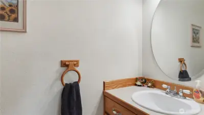 Downstairs half bathroom.