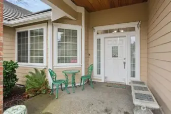 Large open covered front porch.