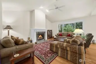 Main Floor Livingroom with gas fireplace.
