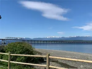 Salsbury Park View! Hood Canal Bridge & the Olympic Mountains