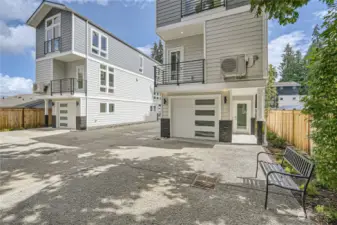 One-car garage at rear of home.