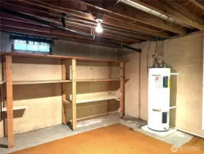 tons of space, basement storage!