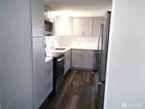 Walk into kitchen from the hallway/living room.
