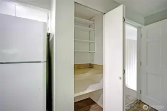 Unit 1 entry and pantry.