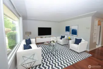 Front room is open with lots of light