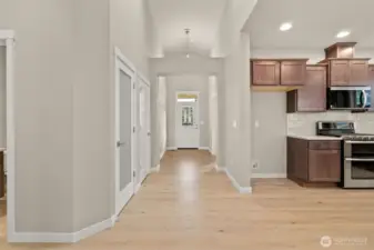 Looking back at entry door from dining area.