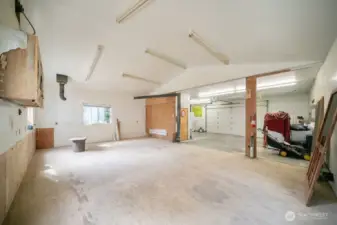 Shop with a massive work area.