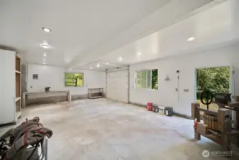 Large lower garage.