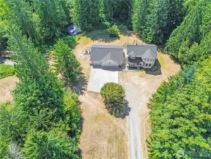 Drone Shot of the acreage and the Brand NEW ROOF!