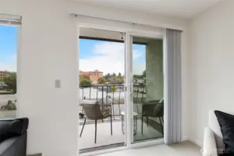 The deck off the living room is roomy enough to try out your green thumb, or sit & relax.