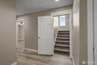 Lower living space with separate entry