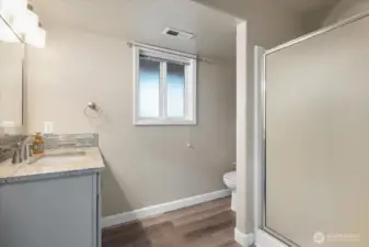 3/4 bath on lower level