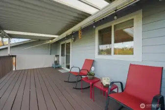 Deck off of kitchen/dining area