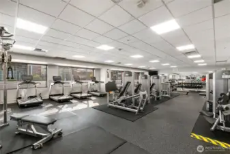 Sure, a great gym...also there's Yoga just outside your door.