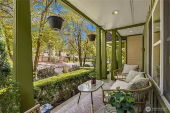 Mature trees and well established gardens provide nice privacy.