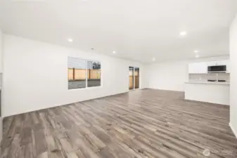 Open Concept living/dining/kitchen