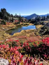 Dozens of alpine lakes with 5 mile radius