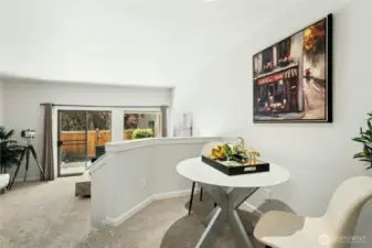 Eat-in area with views of the yard.