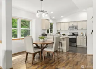 Laminate Flooring throughout main living area and bedrooms.