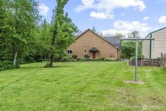 Side yard to north of home/shop...