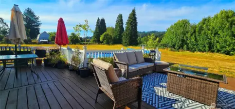 Outdoor living on the large deck