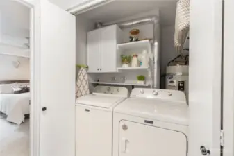 Newer washer and dryer.
