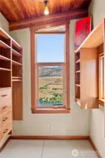 A closet with a view! There is an abundance of storage here - we aren't showing you all of it because we wanted you to see the lake!
