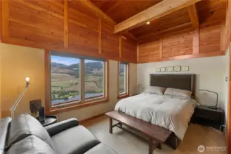 With a gorgeous lake view, this can either be the bedroom portion of the studio, or have a larger living space if utilized as a 1-bedroom....