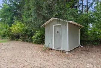 extra storage shed for yard tools.