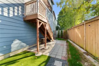 Great area to barbeque or for pets.