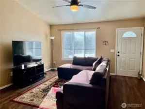 Living room with ceiling fan