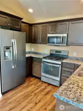 updated kitchen with ss appliances