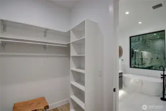 Large walk-in closet for Primary Bedroom.