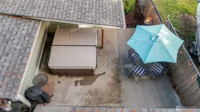 The overhead shot of the best courtyard in Kitsap County.