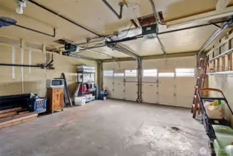 Attached garage with direct entry to lower level.