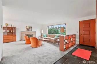 Beautiful Slate floor in the entryway.