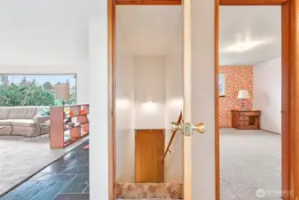 Stairs to the downstairs. Expanded Living? Or ADU?