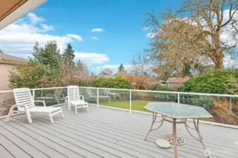 Enjoy basking in the sun on this south facing deck.