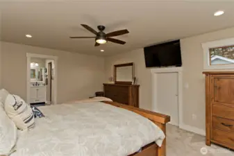 Primary bedroom with ensuite bathroom.