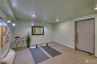 Front room of finished basement