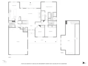 Just a rough idea of the floor plan for you to use to design the home of your dreams.