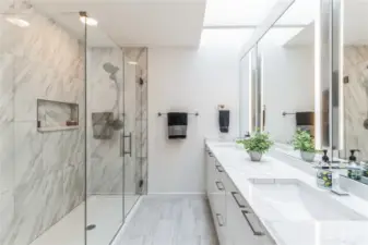 Beautifully updated primary bathroom