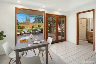 Patio of family room for entertaining outside